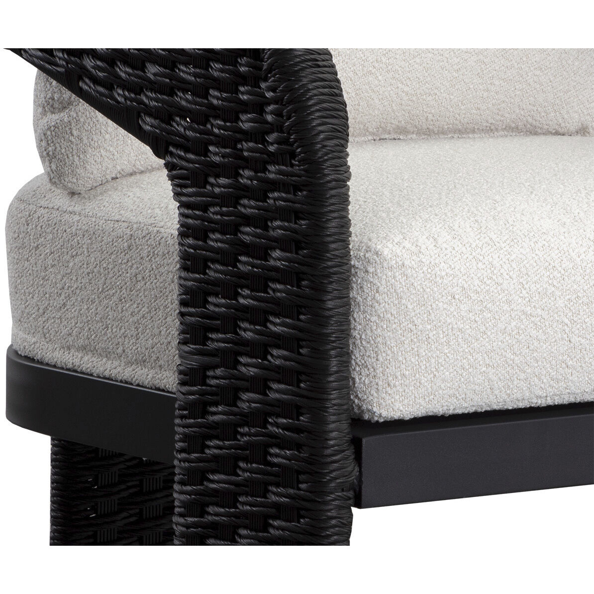 Pylos Black / Louis Cream Outdoor Dining Armchair